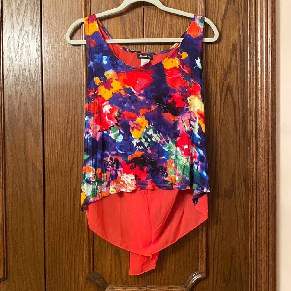 Bright and colourful top size M